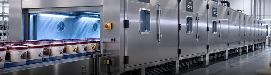 Multi-zone hardening tunnel