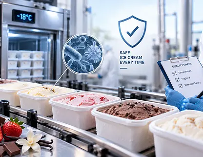 Frozen dairy hygiene control